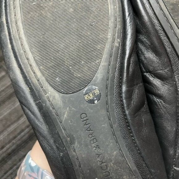 Lucky Brand Emmie Flat Ballet Leather Size 8.5 Womens Black - Picture 4 of 6